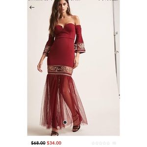 Burgundy dress